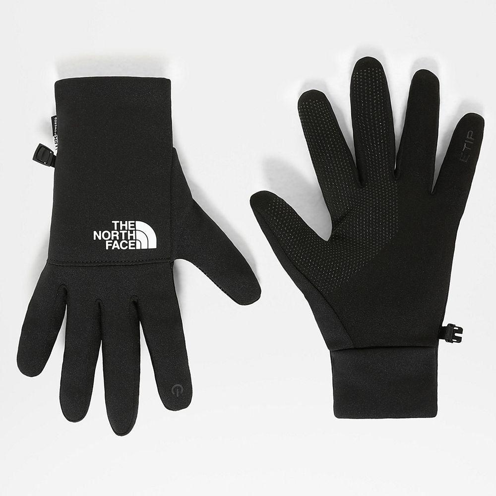 The North Face Gloves Mens Australia - The North Face Etip™ Black / White (RYK-485701)